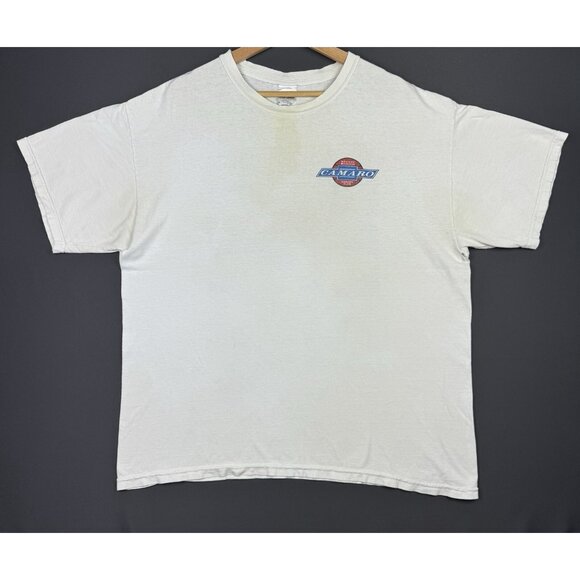 Vintage Y2K Berger All Chevy Show Camaro Car Promo Art Rare Annual XL White Tee - Picture 2 of 16